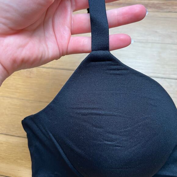 NEW TrueKind Women's L Supportive Comfort Wireless Shaping Bra Black T Shirt - Picture 8 of 10